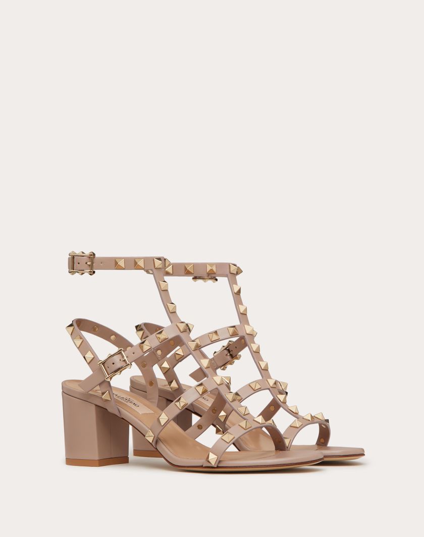 ROCKSTUD CALFSKIN ANKLE STRAP SANDAL 60 MM - Image 1